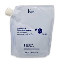 Изображение  Голубой обесцвечивающий порошок до 9 тонн Kezy Blue Bleaching Powder, 500 мл