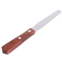 Изображение  Metal spatula with wooden handle for shugaring
