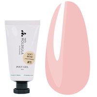 Изображение  Полигель для ногтей Nails Molekula Poly Gel №11 Soft Beige мягкий бежевый, 30 мл, Объем (мл, г): 30, Вариант: 11
