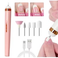 Зображення  Портативний фрезер-ручка для апаратного манікюру на USB (працює від повербанку) - 20 000 об./хв., 15 Вт Рожевий, Варіант: Pink