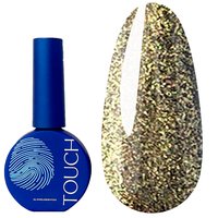 Изображение  Топ без липкого слоя Touch Top Mirror 01 прозрачный с золотистыми блестками, 13 мл, Объем (мл, г): 13, Вариант: 01