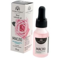 Изображение  Oil for nails and cuticles Global Fashion 15 ml, Rose, Aroma: Rose