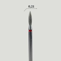Зображення  Фреза алмазна Saga Professional 004 полум'я червона 0.21 мм