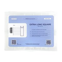 Изображение  Типсы для наращивания гелевые длинные Touch Extra Long Square Квадрат, 240 шт