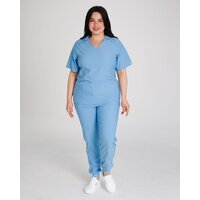 Зображення  Медичний хірургічний костюм жіночий Аризона блакитний +SIZE р. 60, "БІЛИЙ ХАЛАТ" 505-333-924, Розмір: 60, Колір: блакитний