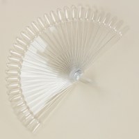 Изображение  Nail polish palette fan on a ring 10 cm 32 pcs, transparent