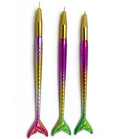 Изображение  Кисти лайнеры набор Global Fashion для рисования 3 шт с красивой ручкой