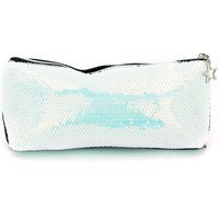 Изображение  Cosmetic bag with sequins, white