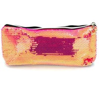 Изображение  Cosmetic bag with sequins, raspberry