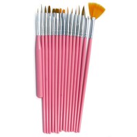 Изображение  Manicure brush set 15 pcs Starlet Professional pink