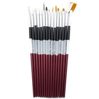 Изображение  Set of brushes for manicure Lilly Beaute 15 pcs different – Black-white-red