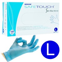 Изображение  Nitrile gloves Medicom SafeTouch, 100 pcs L, Blue