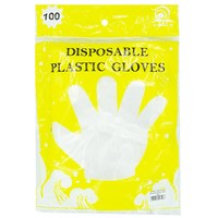 Изображение  Одноразовые полиэтиленовые перчатки Disposable Plastic Gloves, 100 шт