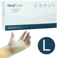 Изображение  Vinyl gloves Mercator Medical ideall vinyl 100 pcs, L Transparent