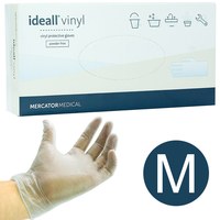 Изображение  Перчатки виниловые Mercator Medical ideall vinyl 100 шт, M Прозрачные