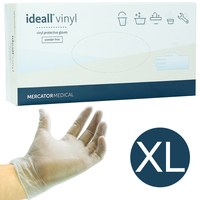 Изображение  Vinyl gloves Mercator Medical ideall vinyl 100 pcs, XL Transparent