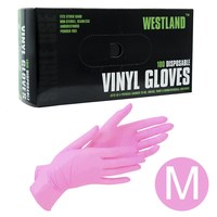 Изображение  Disposable vinyl gloves Westland 100 pcs, M pink