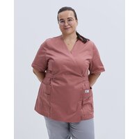 Изображение  Медицинская рубашка женская Киото розово-терракотовый +SIZE р. 56, "БЕЛЫЙ ХАЛАТ" 574-530-679, Размер: 56, Цвет: розово-теракотовый