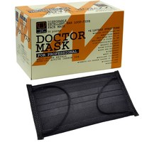 Зображення  Маска для обличчя Doctor Mask 50 шт, захисна одноразова, Чорна