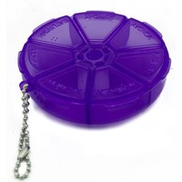 Изображение  Pill box for decoration round 8 cm, purple