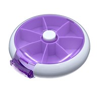 Изображение  Таблетница круглая с переключателем, фиолетовая