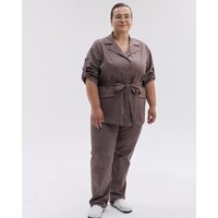 Зображення  Медичний костюм жіночий Кейптаун какао +SIZE р. 58, "БІЛИЙ ХАЛАТ" 585-521-679, Розмір: 58, Колір: какао