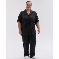 Зображення  Медичний костюм жіночий Кейптаун чорний +SIZE р. 62, "БІЛИЙ ХАЛАТ" 585-321-679, Розмір: 62, Колір: чорний