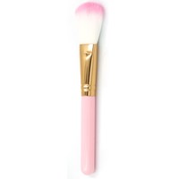 Изображение  Кисть профессиональная для макияжа лица, золотистая с розовой ручкой
