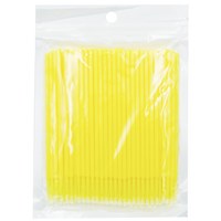 Изображение  Микробраш - микроаппликатор для ресниц 100 шт, желтый