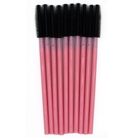 Изображение  Straight silicone brush for eyebrows and eyelashes, 10 pcs, pink
