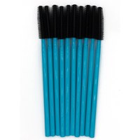 Изображение  Straight silicone brush for eyebrows and eyelashes, 10 pcs, blue