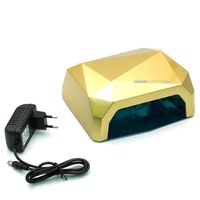 Изображение  Лампа для ногтей и шеллака Crystal Diamond CCFL+LED 36 Вт, Золотая