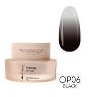 Изображение  Гель-краска Molekula Ombre Paint Gel OP06 Black черный, 2.5 г, Объем (мл, г): 2.5, Вариант: 06