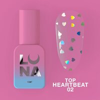 Изображение  Топ для гель-лака LUNAMoon Top Heartbeat 02, 13 мл, Объем (мл, г): 13, Вариант: 02