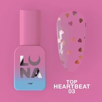 Изображение  Топ для гель-лака LUNAMoon Top Heartbeat 03, 13 мл, Объем (мл, г): 13, Вариант: 03