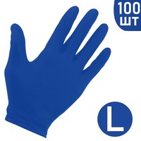 Изображение  Powder-free nitrile gloves blue 100 pcs, L