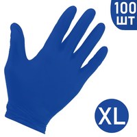 Зображення  Рукавички нітрилові непудровані сині 100 шт, XL