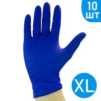 Изображение  Перчатки латексные одноразовые плотные 10 шт, XL, Размер перчаток: XL