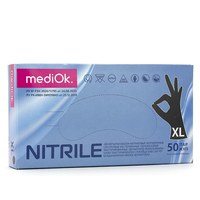 Зображення  Рукавички нітрилові MediOK 100 шт, XL Чорні, Розмір рукавичок: XL