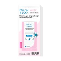 Изображение  Крафт-пакеты Microstop White с индикатором 4 класса 100х200 мм белый, 50 шт
