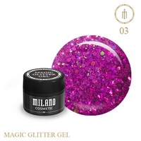 Изображение  Gel with glitter Magic Milano No. 03