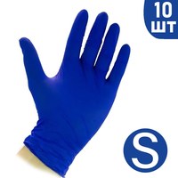 Изображение  Перчатки нитриловые синие 10 шт S, Размер перчаток: S