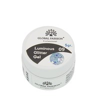Изображение  Глиттер гель светящийся в темноте Global Fashion Luminous 5 г, № 9
