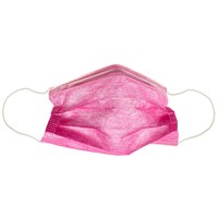 Изображение  Protective masks 1 pcs disposable three-layer in a package, pink