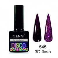 Зображення  Світловідбивний гель-лак Disco 3D flash CANNI №545 соковитий гранат, 7,3 мл, Цвет №: 545