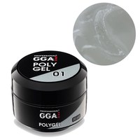 Изображение  Polygel for nail extension GGA Professional Polygel 30 ml, No. 01 Clear, Volume (ml, g): 30, Color No.: 1