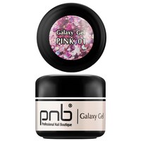 Зображення  Гліттер гель PNB Galaxy Gel 01 Pink, Цвет №: 001
