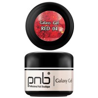 Изображение  Глиттер гель PNB Galaxy Gel 5 мл, № 04 Red, Цвет №: 004