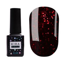 Изображение  Red Hot Kira Peppers Gel Polish No. 004 (garnet with ruby sparkles), 6 ml, Color No.: 4