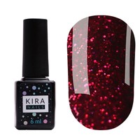Изображение  Red Hot Kira Peppers Gel Polish No. 005 (cherry with raspberry sparkles), 6 ml, Color No.: 5
